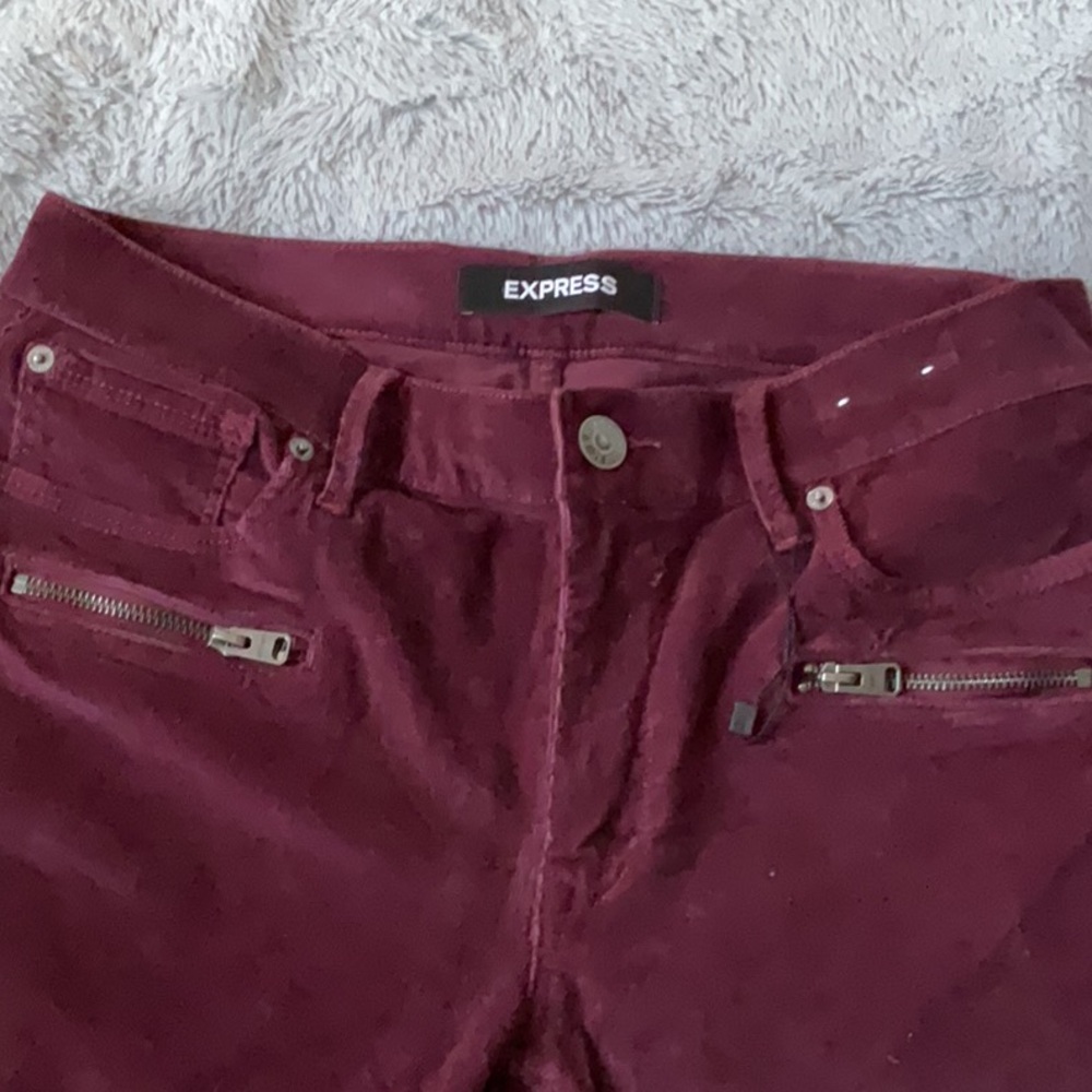 Burgundy Corduroy Pants women’s express size 10th